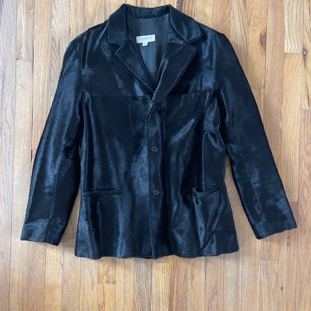 Calvin Klein Pony Skin Jacket. Runway piece made in Italy size M